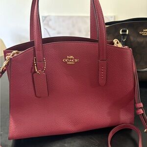 Coach Burgundy Leather Satchel